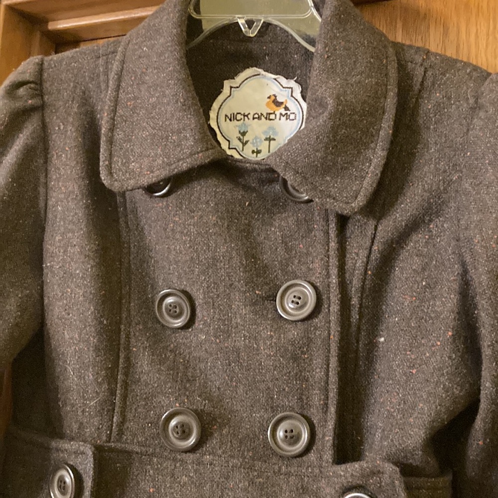 ✅Nick and Mo brown flared pea coat - Picture 2 of 6